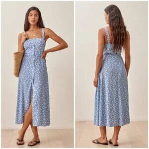 💕REFORMATION💕 Virgil Dress ~ Remi Blue Floral Print 0 NWOT